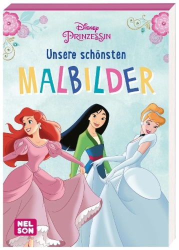 Buchcover und Innenansicht für das Buch: Disney Prinzessin: Unsere schönsten Malbilder
