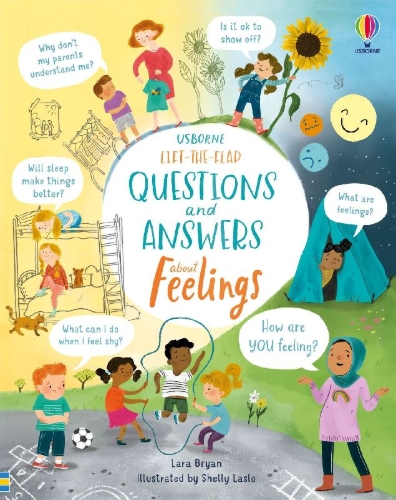 Buchcover und Innenansicht für das Buch: Lift-the-Flap Questions and Answers About Feelings