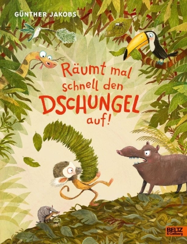 Buchcover und Innenansicht für das Buch: Räumt mal schnell den Dschungel auf!