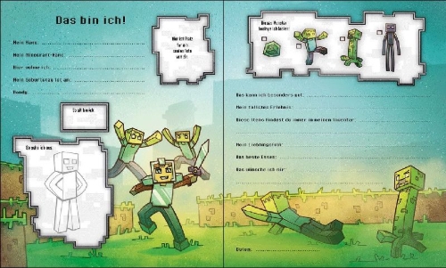 Buchcover und Innenansicht für das Buch: Meine Freunde (Minecraft)