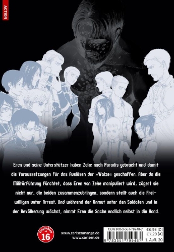 Buchcover und Innenansicht für das Buch: Shingeki no Kyojin