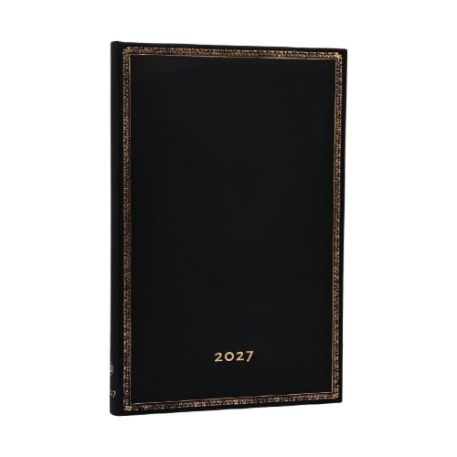 Buchcover und Innenansicht für das Buch: 12-Monatskalender 2027 Black Edition Maxi Vertikal