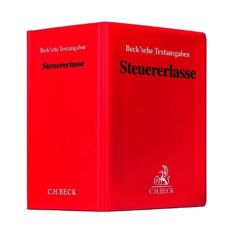 Buchcover und Innenansicht für das Buch: Steuererlasse (mit Fortsetzungsnotierung). Inkl. 83. Ergänzungslieferung