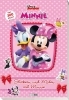 Buchcover und Innenansicht für das Buch: Disney Minnie: Stickern und Malen mit Minnie