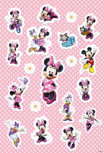 Buchcover und Innenansicht für das Buch: Disney Minnie: Stickern und Malen mit Minnie