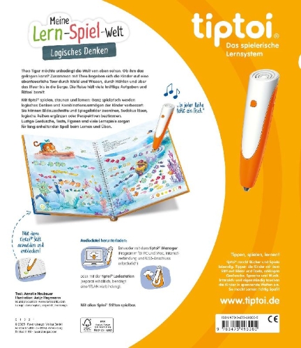 Buchcover und Innenansicht für das Buch: tiptoi® Meine Lern-Spiel-Welt - Logisches Denken