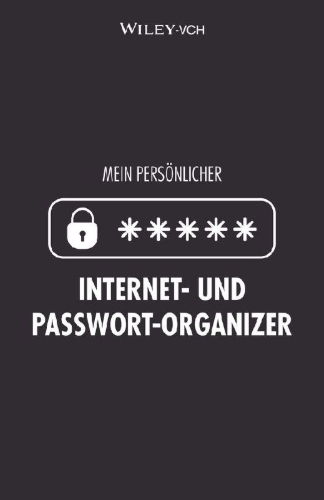 Buchcover und Innenansicht für das Buch: Mein persönlicher Internet- und Passwort-Organizer