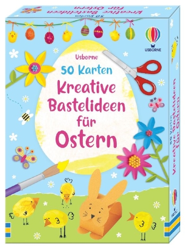 Buchcover und Innenansicht für das Buch: 50 Karten: Kreative Bastelideen für Ostern