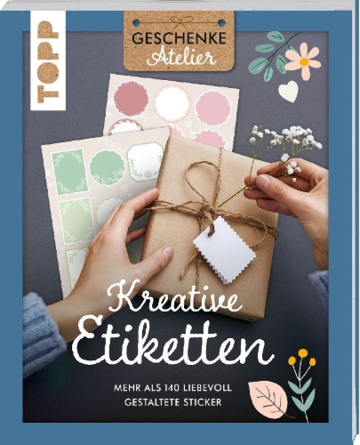 Buchcover und Innenansicht für das Buch: Geschenkeatelier. Kreative Etiketten
