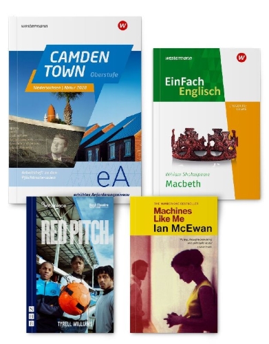Buchcover und Innenansicht für das Buch: Camden Town Oberstufe - Abiturpaket Niedersachsen 2028 für Schülerinnen und Schüler Erhöhtes Anforderungsniveau