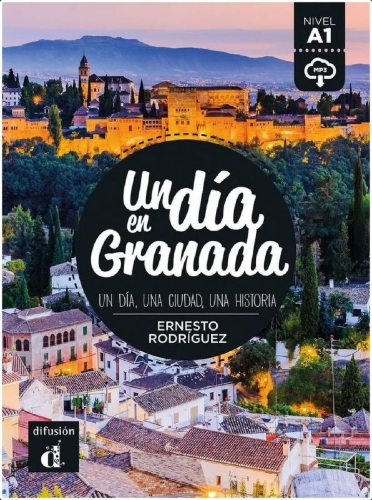 Buchcover und Innenansicht für das Buch: Un día en Granada