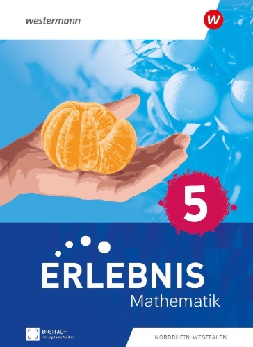 Buchcover und Innenansicht für das Buch: Erlebnis Mathematik - Schulbuch 5 - Ausgabe Nordrhein-Westfalen 2024