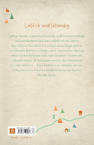 Buchcover und Innenansicht für das Buch: Taubertal. Wandern für die Seele