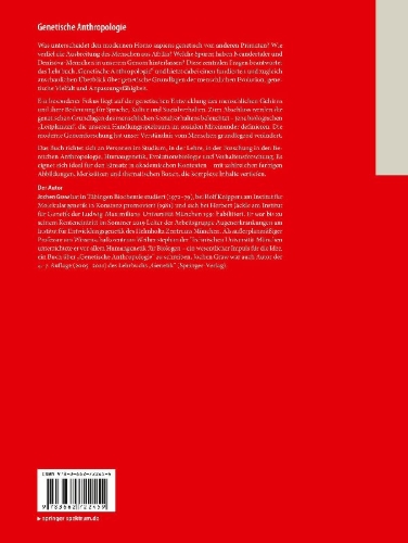 Buchcover und Innenansicht für das Buch: Genetische Anthropologie
