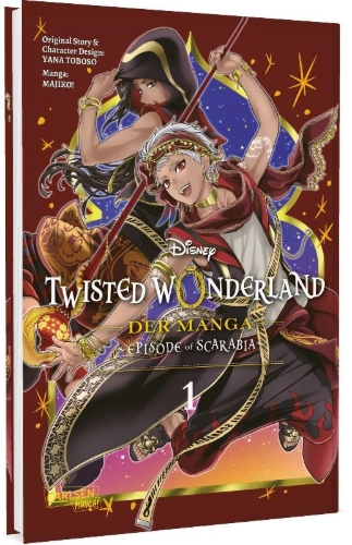 Buchcover und Innenansicht für das Buch: Twisted Wonderland: The Comic - Episode of Scarabia