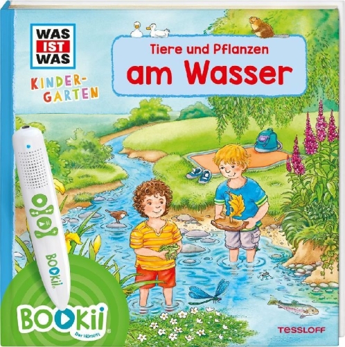 Buchcover und Innenansicht für das Buch: BOOKii® WAS IST WAS Kindergarten Tiere und Pflanzen am Wasser