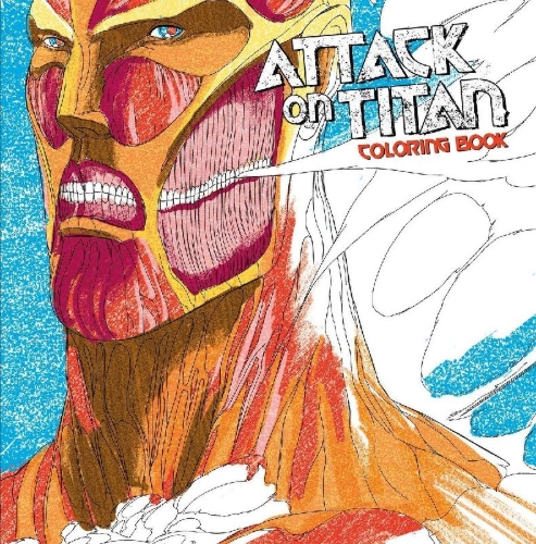 Buchcover und Innenansicht für das Buch: Attack on Titan Coloring Book