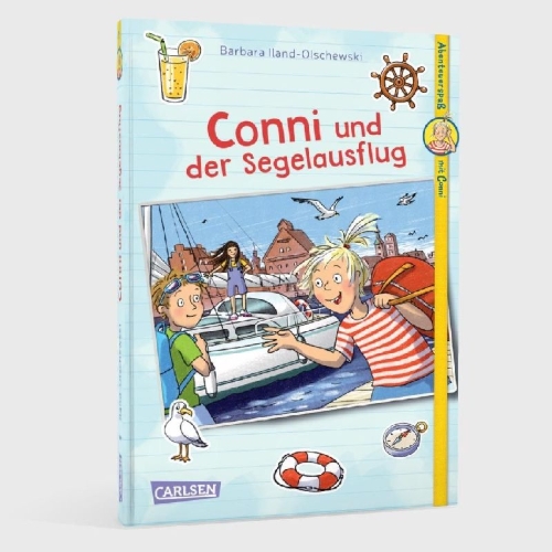 Buchcover und Innenansicht für das Buch: Abenteuerspaß mit Conni 2: Conni und der Segelausflug