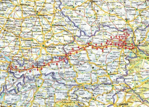 Buchcover und Innenansicht für das Buch: Jakobswege Österreich