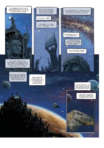 Buchcover und Innenansicht für das Buch: Die Krone der Sterne (Comic). Band 1 (von 3)