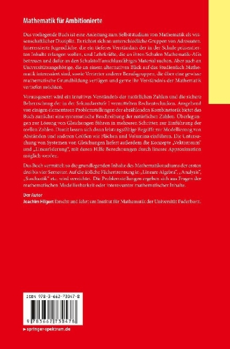 Buchcover und Innenansicht für das Buch: Mathematik für Ambitionierte