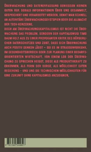 Buchcover und Innenansicht für das Buch: Lob der Überwachung