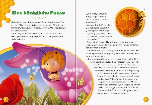 Buchcover und Innenansicht für das Buch: Die Biene Maja: Die schönsten Geschichten zum Vorlesen