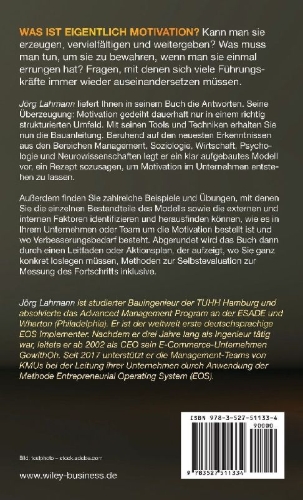 Buchcover und Innenansicht für das Buch: Das motivierte Unternehmen