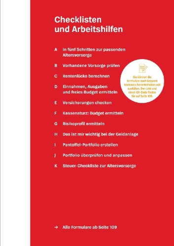 Buchcover und Innenansicht für das Buch: Altersvorsorge: Das Set