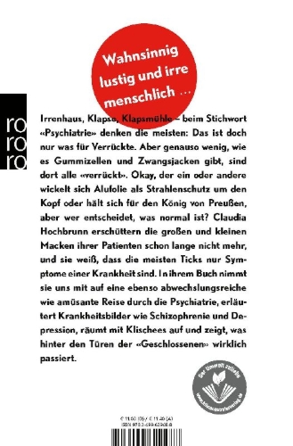 Buchcover und Innenansicht für das Buch: Die Welt, die ist ein Irrenhaus und hier ist die Zentrale