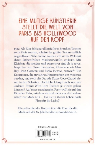 Buchcover und Innenansicht für das Buch: Die Modemacherin von Paris - Mit ihren Kleidern verzauberte Elsa Schiaparelli die Menschen. Für ihr Glück und ihr Kind musste sie kämpfen. ¿