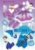 Buchcover und Innenansicht für das Buch: Mein erstes Anziehpuppen-Stickerbuch: Wilma, die Weihnachtsfee