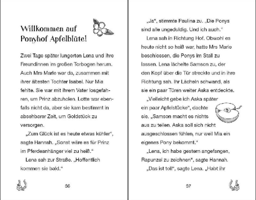 Buchcover und Innenansicht für das Buch: Ponyhof Apfelblüte 13 - Ein eigenes Pony für Mia
