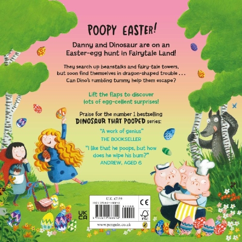 Buchcover und Innenansicht für das Buch: The Dinosaur that Pooped Easter!