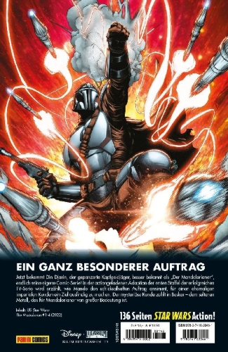 Buchcover und Innenansicht für das Buch: US-Aisgabe: Star Wars: The Mandalorian #1-#4