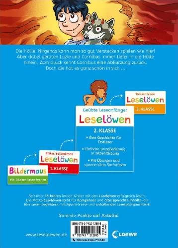 Buchcover und Innenansicht für das Buch: Leselöwen 2. Klasse - Ein teuflisches Abenteuer