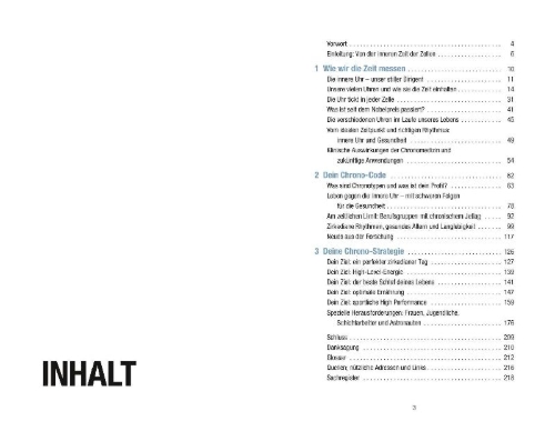 Buchcover und Innenansicht für das Buch: Die Chrono-Strategie