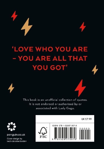 Buchcover und Innenansicht für das Buch: Lady Gaga Lines to Live By