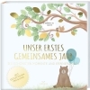 Buchcover und Innenansicht für das Buch: Babyalbum - UNSER ERSTES GEMEINSAMES JAHR (blau)