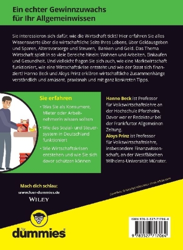 Buchcover und Innenansicht für das Buch: Allgemeinbildung Wirtschaft für Dummies