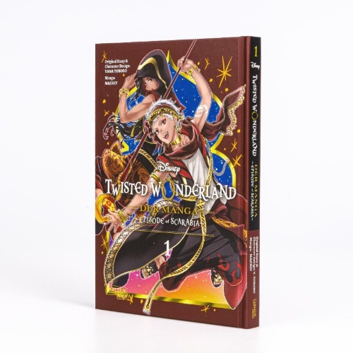 Buchcover und Innenansicht für das Buch: Twisted Wonderland: The Comic - Episode of Scarabia