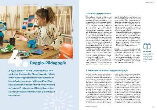 Buchcover und Innenansicht für das Buch: Pädagogische Handlungskonzepte von Fröbel bis heute