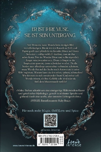 Buchcover und Innenansicht für das Buch: Musenrausch (Nektar und Ambrosia, Band 1).