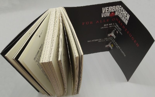 Buchcover und Innenansicht für das Buch: Verbrechen von nebenan