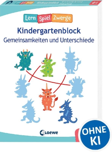 Buchcover und Innenansicht für das Buch: Die neuen LernSpielZwerge - Gemeinsamkeiten und Unterschiede