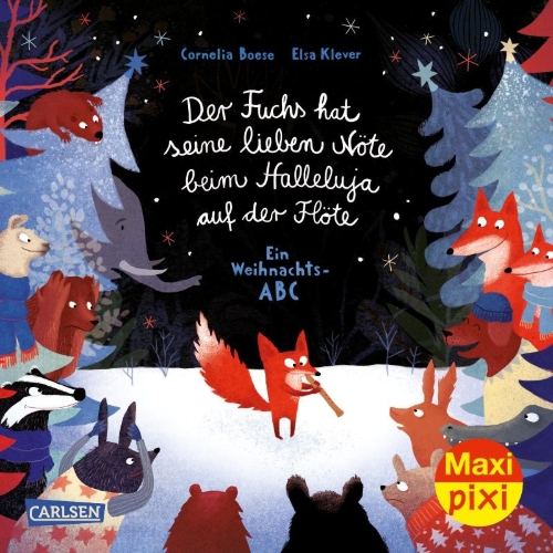 Buchcover und Innenansicht für das Buch: Maxi Pixi 354: Der Fuchs hat seine lieben Nöte beim Halleluja auf der Flöte