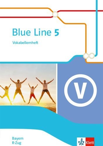 Buchcover und Innenansicht für das Buch: Blue Line 5 R-Zug. Vokabellernheft Klasse 9.  Ausgabe Bayern
