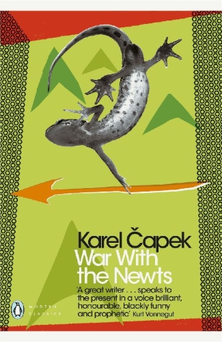 Buchcover und Innenansicht für das Buch: War with the Newts