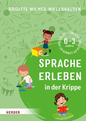 Buchcover und Innenansicht für das Buch: Sprache erleben in der Krippe