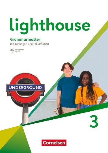 Buchcover und Innenansicht für das Buch: Lighthouse Band 3: 7. Schuljahr - Grammarmaster mit Lösungen und Erklärfilmen